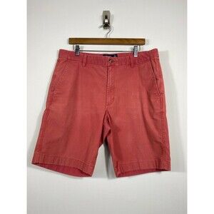 Chaps Men’s Stretch Chino Shorts Size 36 Coral Salmon Flat Front